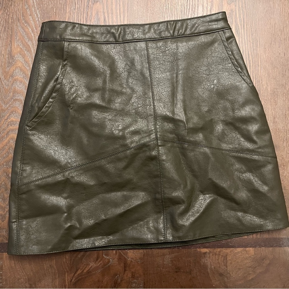 Lulu's Olive Green Skirt Night Out - Picture 1 of 4